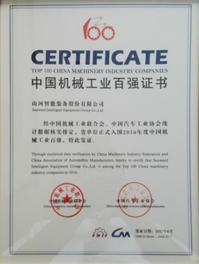 喜讯：米兰平台app体育-官方版-米兰电竞直播
智能再次荣登2016年度中国机械百强企业