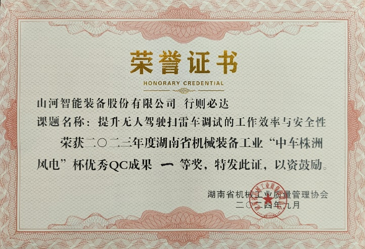 喜讯！2023年度省机械工业质量管理成果擂台赛米兰平台app体育-官方版-米兰电竞直播
智能再获殊荣！